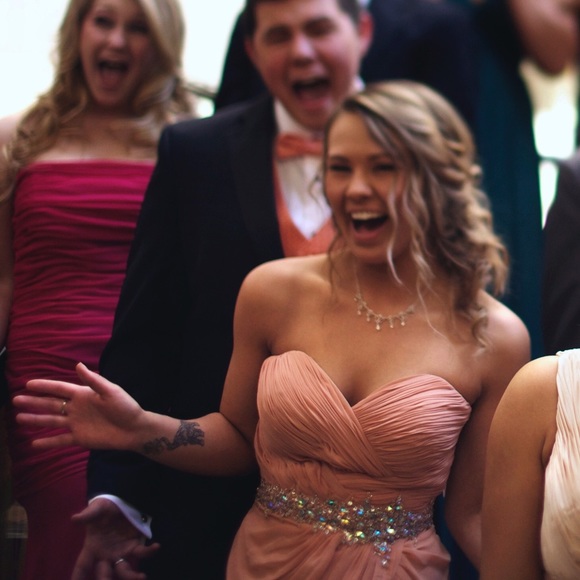 Bicici & Coty Peach Prom Dress - Gown - Picture 5 of 8