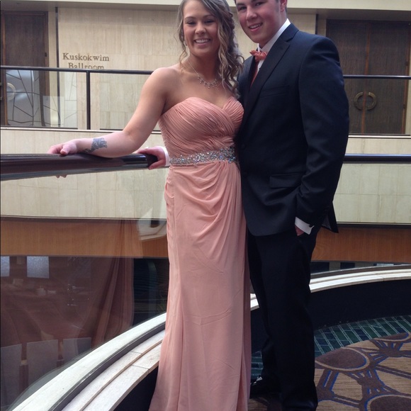 Bicici & Coty Peach Prom Dress - Gown - Picture 6 of 8