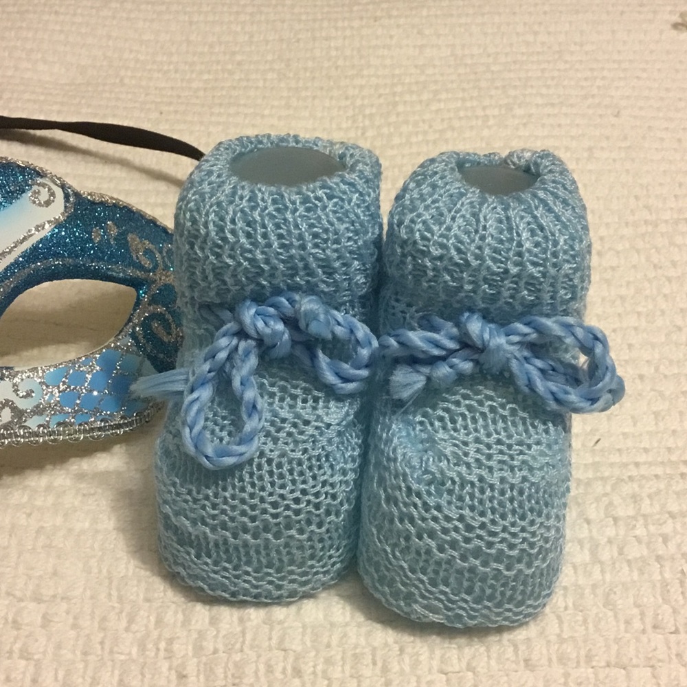 New handmade baby booties.