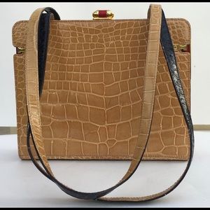 GIORGIO'S of PALM BEACH Alligator bag beige pink