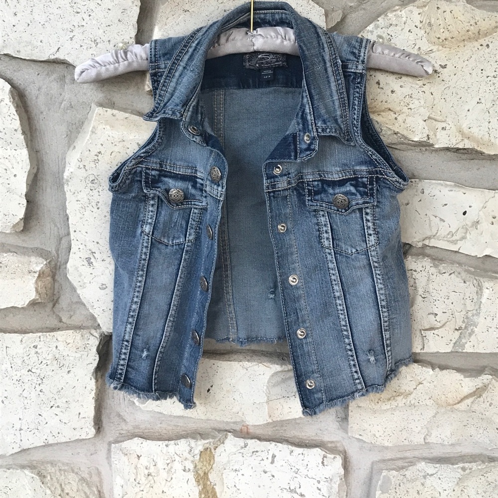 Silver Jeans denim girls vest
