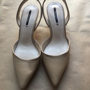 NEW ZARA BASIC NUDE SLINGBACK HEELS 39 NEW ZARA BASIC NUDE SLINGBACK HEELS 39