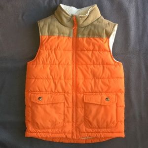 Gymboree orange/herringbone vest Gymboree orange/herringbone vest