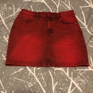 H&M red denim skirt H&M red denim skirt