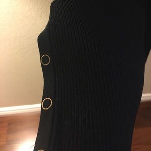 Black Mini dress snap button sides