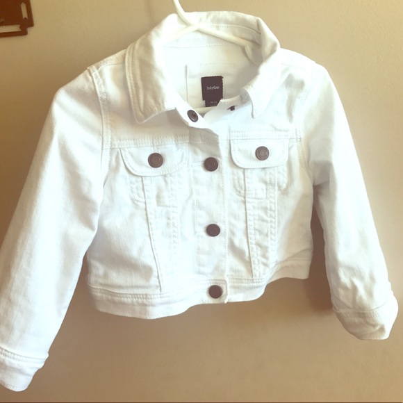 baby white denim jacket