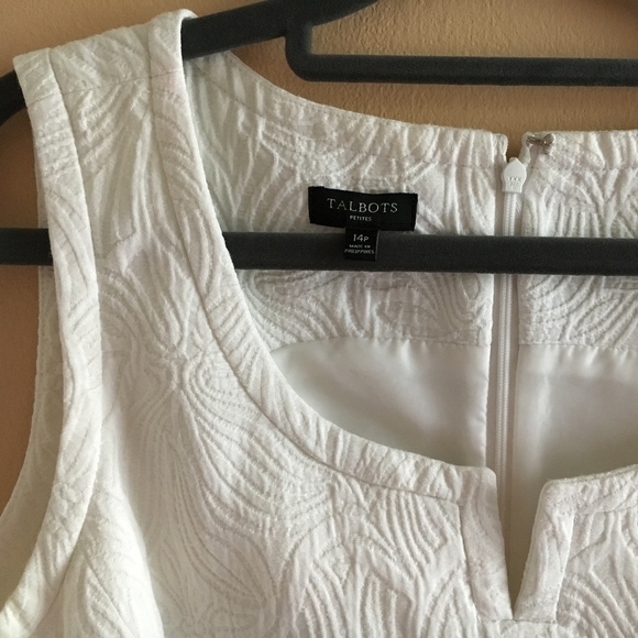 NWOT Talbots white matelasse 2pc dress/suit 14P - Picture 4 of 6