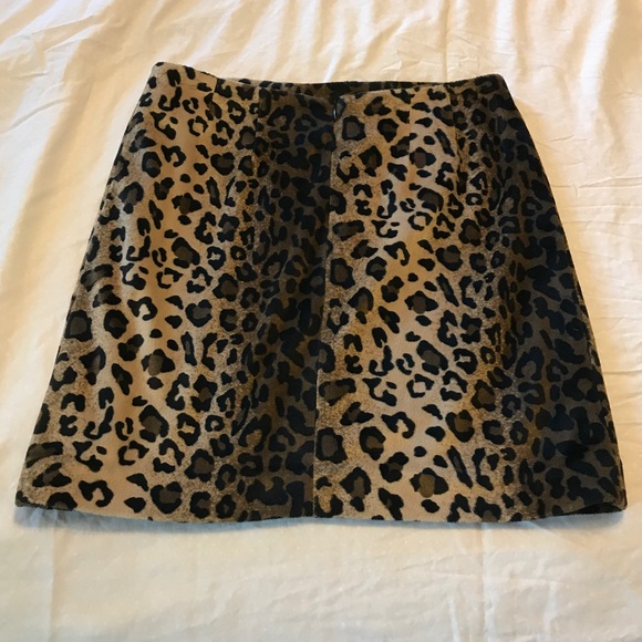 đź‘ 3/$18đź‘ Elliott Lauren Faux Leopard Velvet Skt 4 - Picture 3 of 4