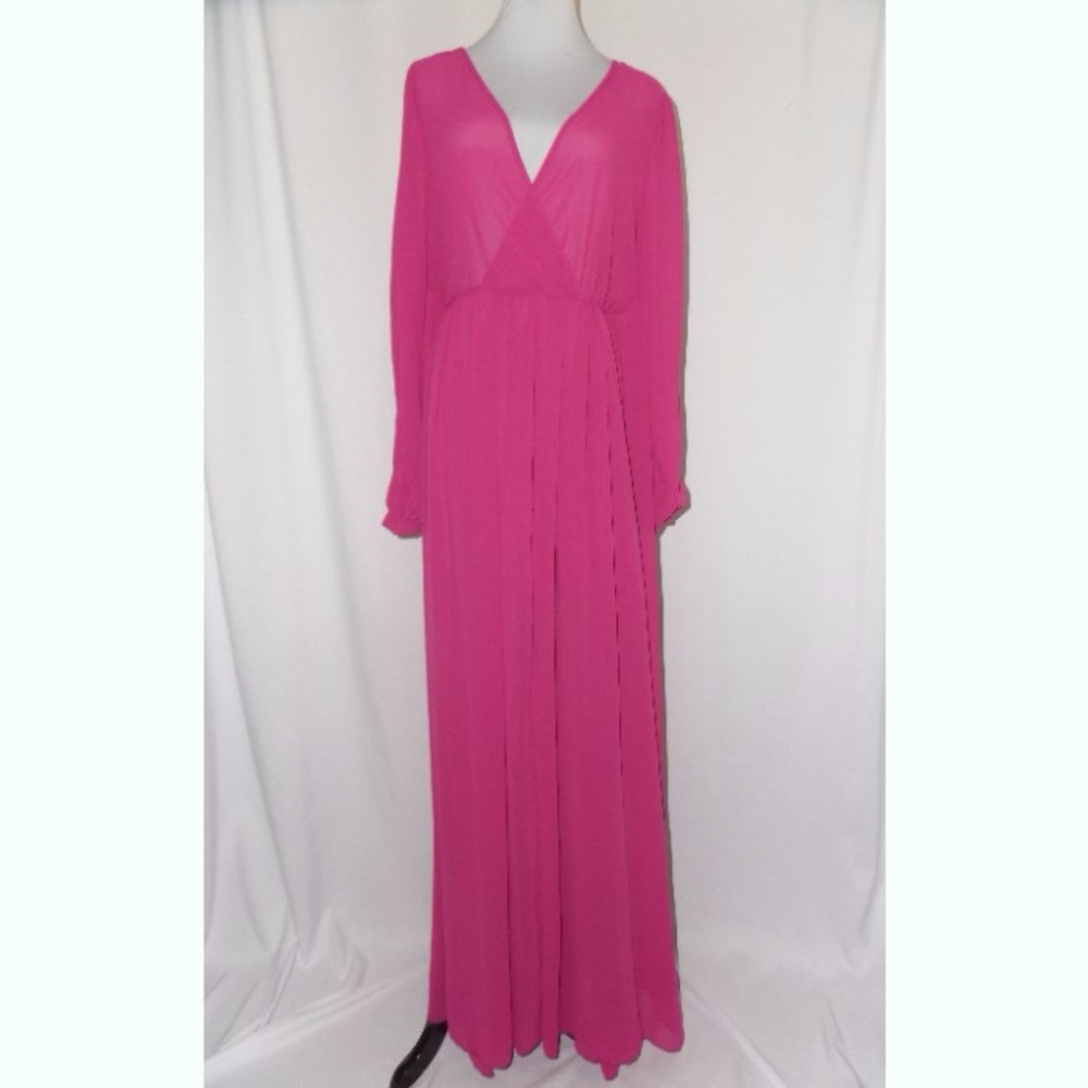 Long Pink Flowy Dress - Picture 2 of 7