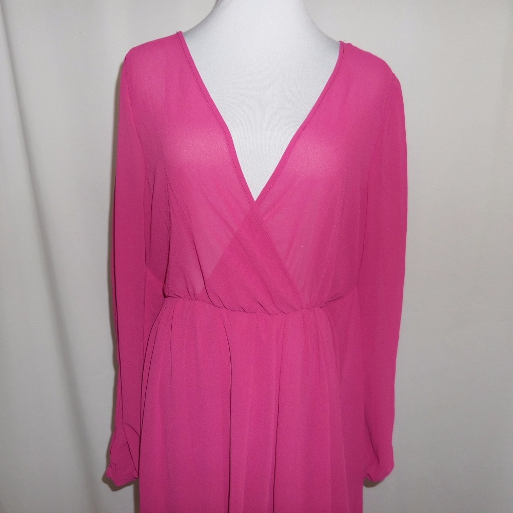Long Pink Flowy Dress - Picture 3 of 7