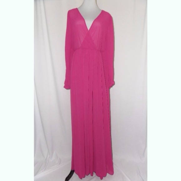 Long Pink Flowy Dress - Picture 2 of 7