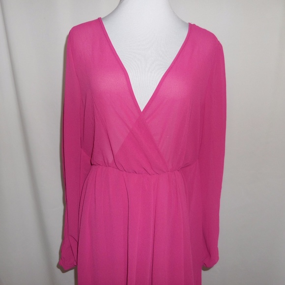 Long Pink Flowy Dress - Picture 3 of 7