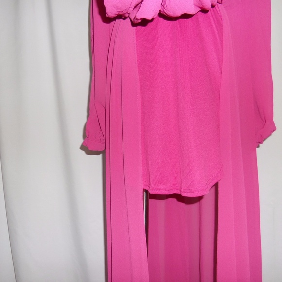 Long Pink Flowy Dress - Picture 5 of 7