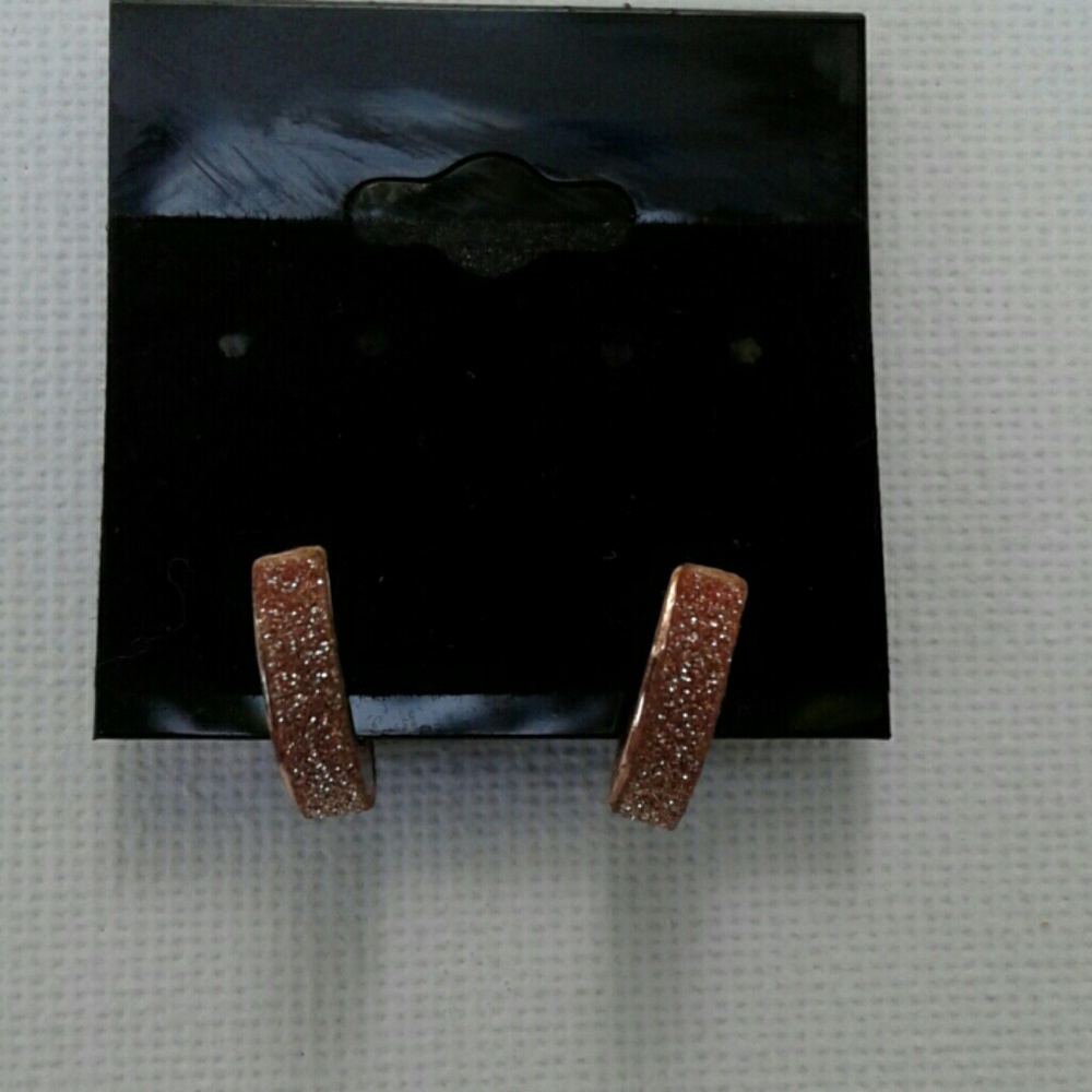 Rose gold colored Mini Hoops