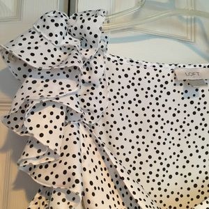 White polka dot blouse