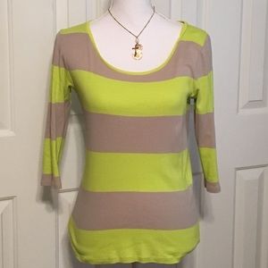 3/4 Sleeve Striped Ann Taylor Top