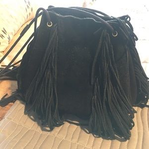 Fringe bucket purse