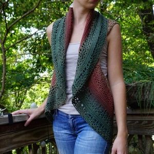 Crochet ombre vest by Umgee