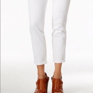 Jessica Simpson white cropped jeans