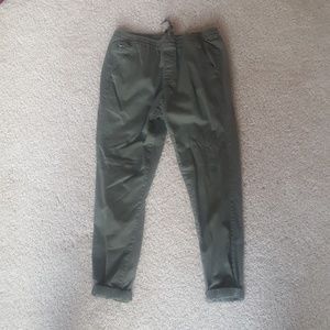 Olive green jogger pants