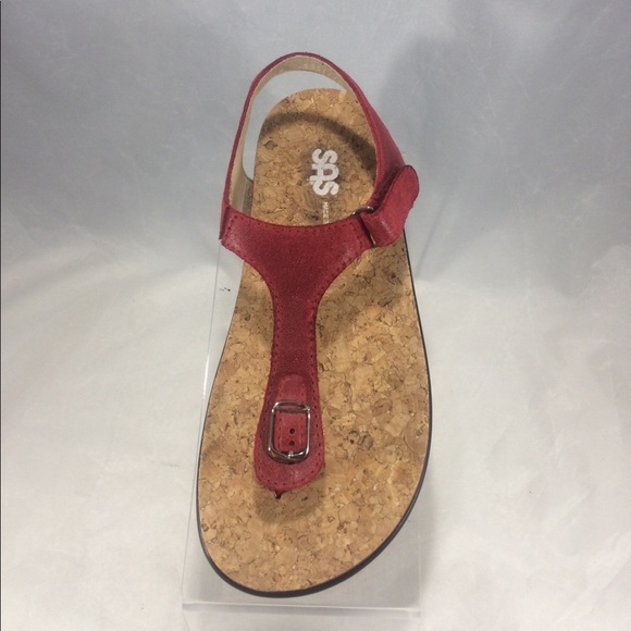 NEW SAS Marina womens cork red sandals! Size 6 W - Picture 2 of 8