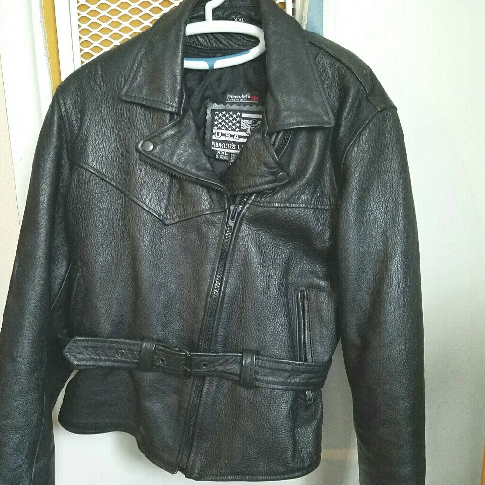 SOLD-USA Bikers Black leather jacket