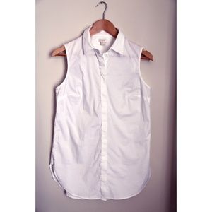 J. Crew white Sleeveless Button Down Tunic