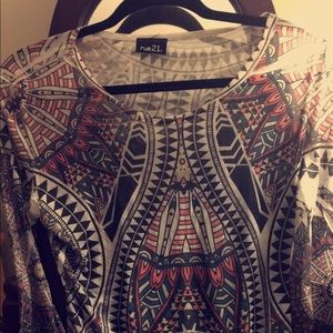Tribal Patterned bodysuit.