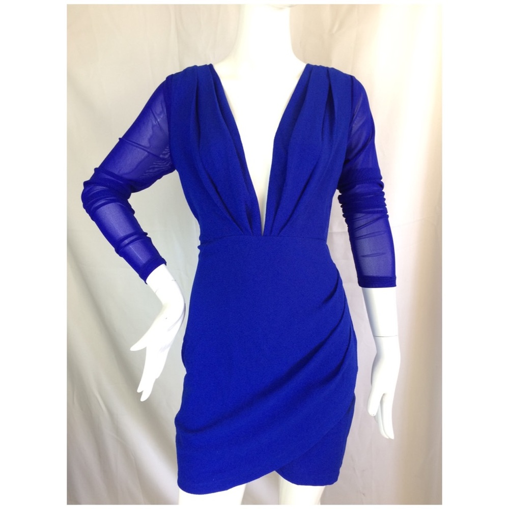 NWT Blue low-cut Dress (LRG)
