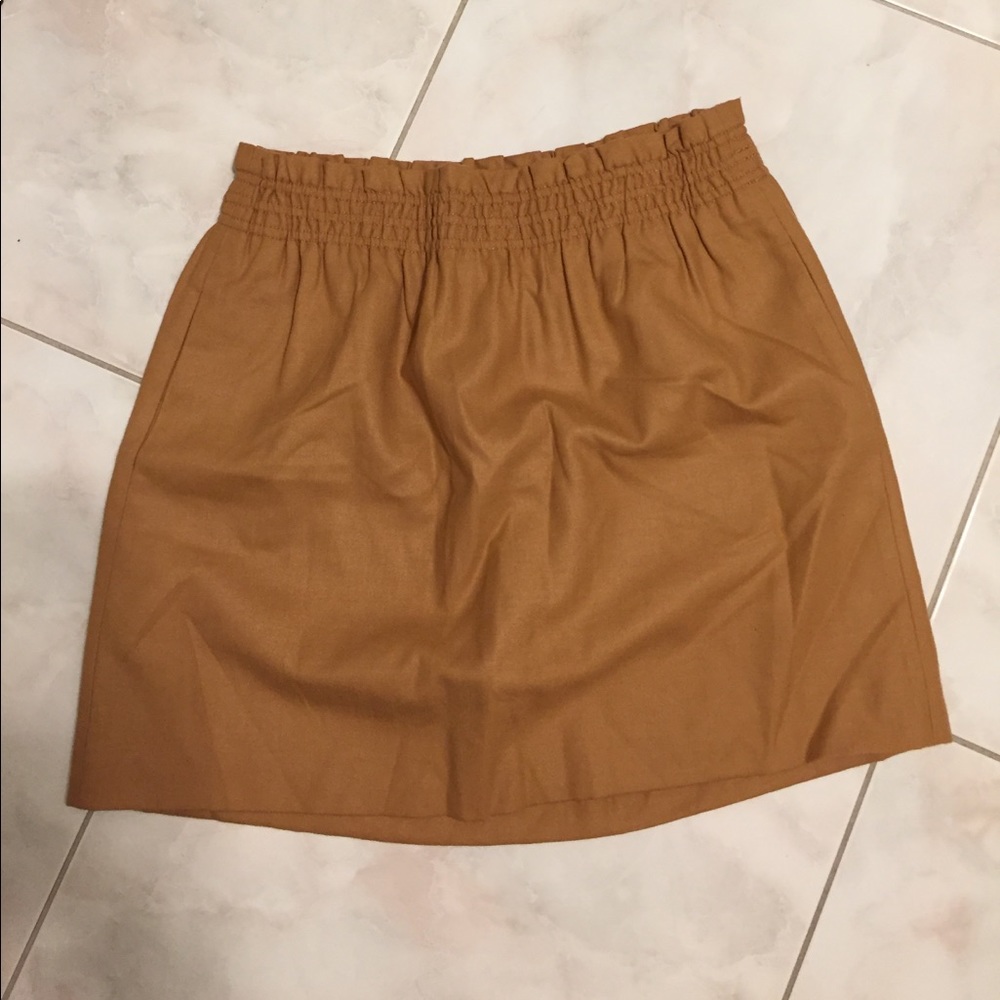 J Crew mustard color skirt