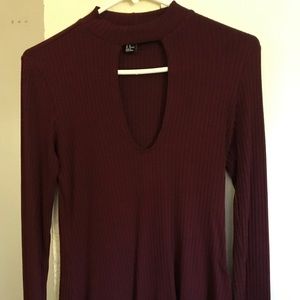 Deep V long sleeve
