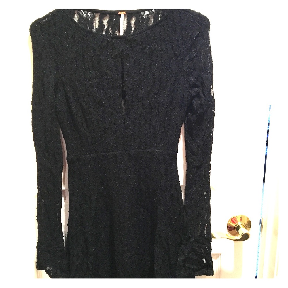 Lace bell sleeved free people dress