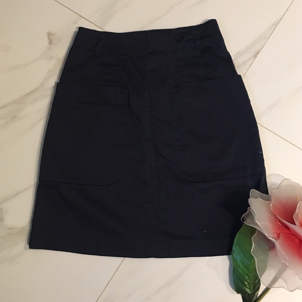 H&M Navy Pencil Skirt with Pockets