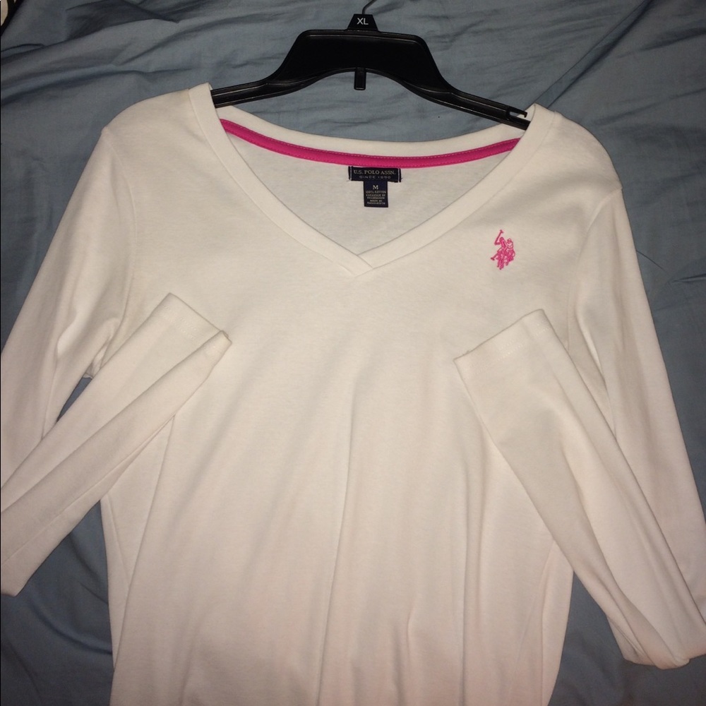 Us polo association white long sleeve