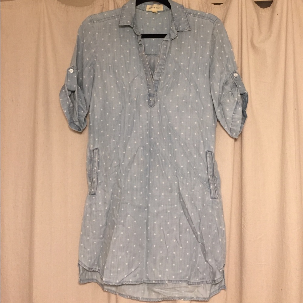 Chambray tunic dress