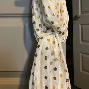 White and Gold Lucky Brand Scarf