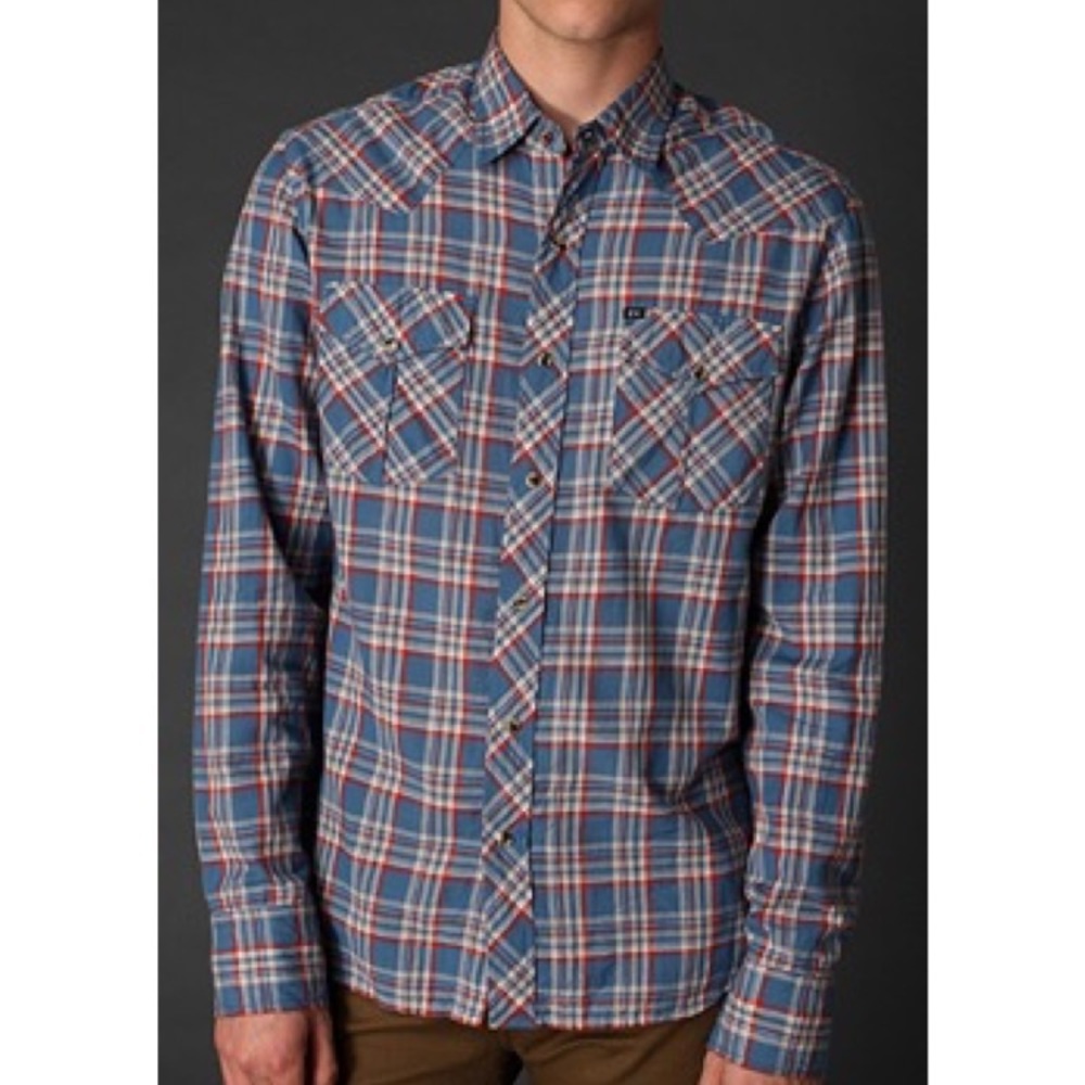 Salt Valley Blue & Red Plaid Western Shirt