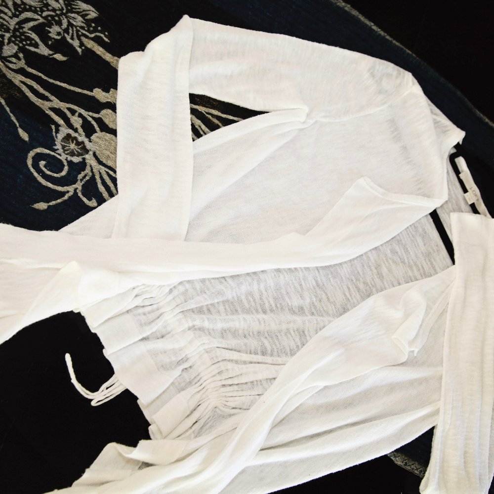 LOFT [white} lightweight cardigan sz. S