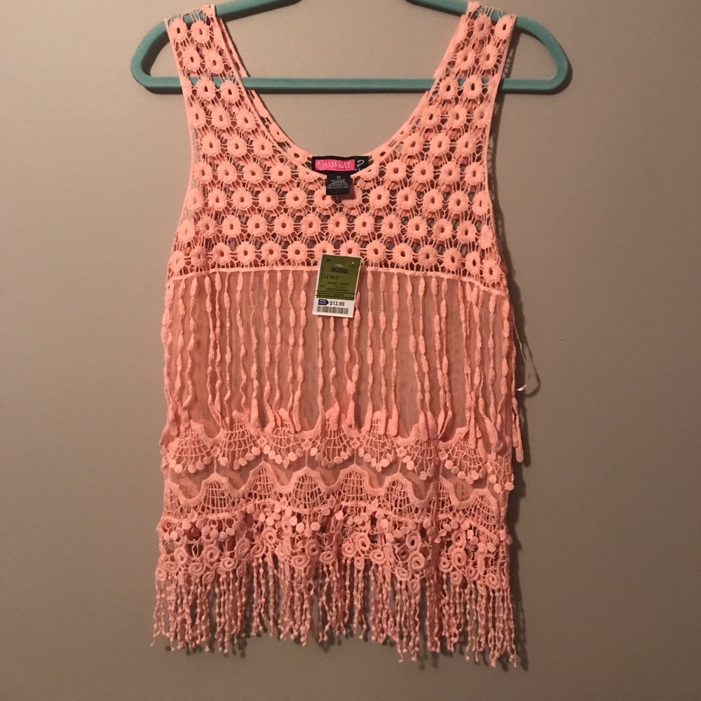 Ross pink sheer top