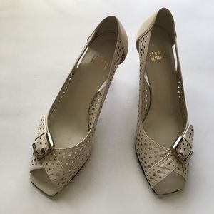 Perforated Peel Toe Heels - image 1