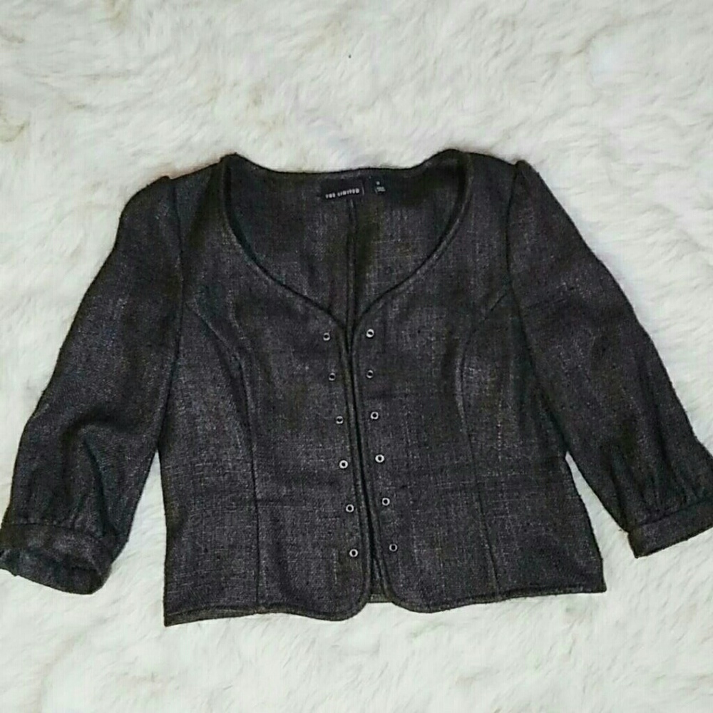 Jacket with hook and eye closure