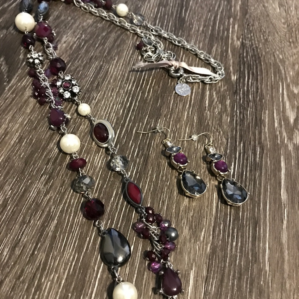 White House Black Market Necklace and Earrings