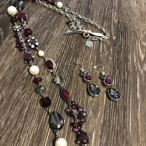 White House Black Market Necklace and Earrings