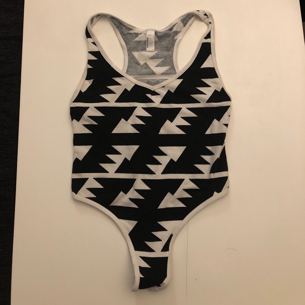 Black and white leotard