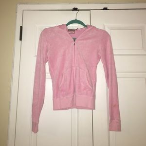 Juicy Couture Light Pink Velour Hoodie size S Juicy Couture Light Pink Velour Hoodie size S