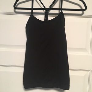 Black Lululemon Power Y Tank