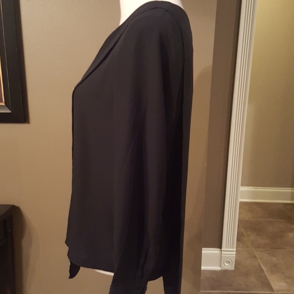 Premise Studio Long Sleeve Overlap Blouse - Picture 5 of 8