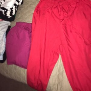 Red scrub pants