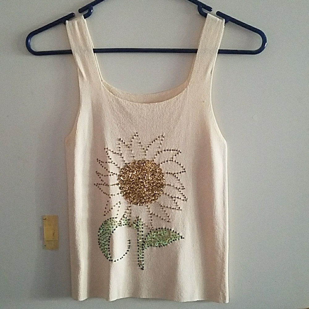 Sequined tank top