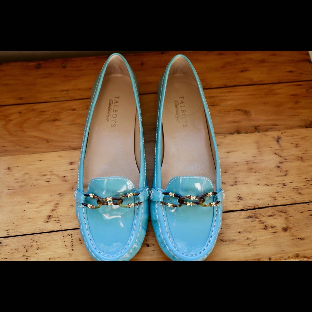 Talbots Blue Patent Leather Flats